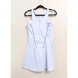Y2K Nike Tennis Dress Blue Sleeveless Women's Size L Court Tennis Prep